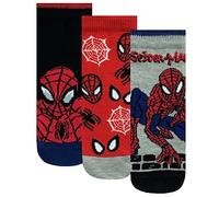 Marvel Chaussettes Spiderman Pack de 3 | Chaussettes Spiderman Enfants | Pack de 3 Chaussettes en Coton | Multicolore 24-26
