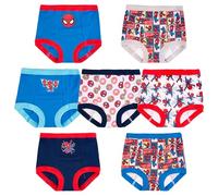 Marvel Pantalon d'apprentissage de la propreté pour bébé garçon, tableau de réussite et autocollants avec Spiderman, Iron Man, Hulk et autres tailles 18 m à 4 ans, Lot de 7 Spiderman Classic, 2 ans
