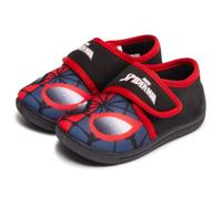Marvel Pantoufles Spiderman pour garçon - Faciles à fixer - Antidérapantes, noir/gris, 34 EU