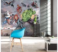 Marvel Papier Peint Mural Avengers Chambre Photo Mural Hulk Super-Héros Bd Pièce
