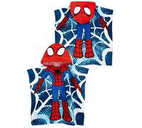 Marvel Poncho De Bain Enfant, Serviette Piscine Enfant Spiderman, Serviette De Plage Capuche Spidey, Taille Unique Bleu