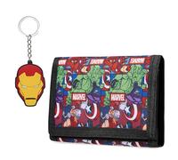 Marvel Portefeuilles Enfant - Coffret Cadeau Porte Monnaie Enfant et Porte Clé - Idée Cadeau Spiderman Avengers (Multi Avengers)