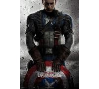 Marvel - Poster - Captain America + 2 St Posterleisten Alu 63 cm