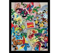 Marvel Poster encadré Motif héros déchirés 30 x 40 cm