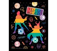 Marvel - Poster encadré "Pride", figurines PM11209 (40 cm x 30 cm) (noir/couleur)