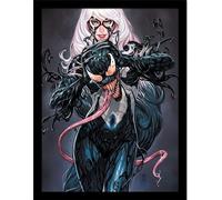 Marvel - Poster encadré "Venom Black Cat Vol 1" PM9117 (40 cm x 30 cm) (gris/noir)
