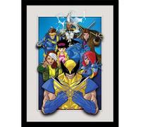 Marvel - Poster encadré "X-Men Characters", éclatement PM9542 (40 cm x 30 cm) (Coloré)