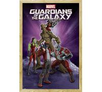 Marvel - Poster - Guardians Of The Galaxy, Group + cadre amovible, Shinsuke® Maxi MDF hêtre, vitre acrylique