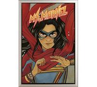 Marvel - Poster - Ms. Marvel + cadre interchangeable, Shinsuke® Maxi aluminium argenté, vitre acrylique