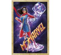 Marvel - Poster - Ms. Marvel Superhero + cadre interchangeable, Shinsuke® Maxi MDF hêtre, vitre acrylique