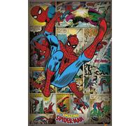 Marvel - Poster - Spider-Man Retro + 1 paquet de tesa Powerstrips® - Contenu 20 pièces