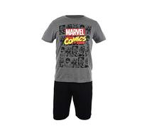 Marvel Press Avengers, Pyjama Court Homme (Gris,XL)