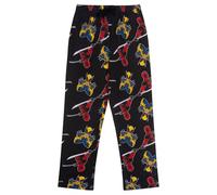 Marvel Press Deadpool et Wolverine 100% Coton Pantalon de Pyjama Homme, Deadpool, M, Noir