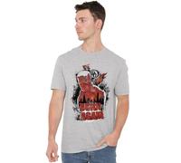 Marvel Press Marvel Daredevil Born Again Matt Murdock Graffiti Unisex T Shirt, Heather Grey T-Shirt Mixte