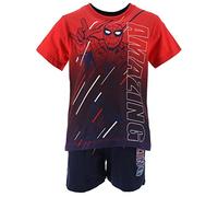 Marvel Press Spiderman, Ensemble T Shirt + Short Garçon (Rouge,8 ans)