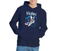 Marvel Press Sweat à Capuche Unisexe Marvel Venom Antihero, Bleu Marine, XL