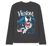 Marvel Press T-Shirt à Manches Longues Unisexe Marvel Venom Antihero, Charcoal, XL