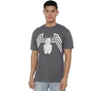 Marvel Press T-Shirt Unisexe avec emblème Venom, Charcoal, XL