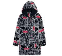 Marvel Pull Plaid Homme, Sweat Oversize en Polaire (Gris/Noir)