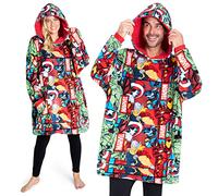 Marvel Pull Plaid Homme, Sweat Oversize en Polaire (Multicolore)