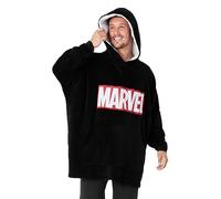 Marvel Pull Plaid Homme, Sweat Oversize en Polaire (Noir)