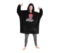 Marvel Pull Plaid Homme, Sweat Oversize en Polaire (Noir/Rouge)