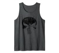 Marvel Punisher Black Paint Splatter Skull Débardeur