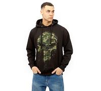 MARVEL Punisher Skull Camo Sweat Capuche de Skateboard, Noir, XXL Homme