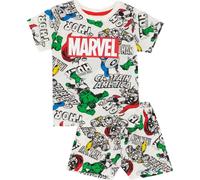 Marvel - Pyjama avec short pour garçon NS7402 (128) (Blanc/Marron)