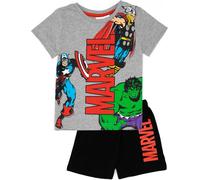 Marvel - Pyjama avec short pour garçon NS7467 (110) (Gris/Noir)