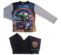 Marvel Pyjama Avengers pour garçon - Manches longues - 4-10 ans, bleu/gris, 5-6 ans