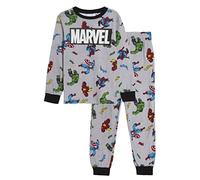 Marvel Pyjama complet pour garçons Avengers Hulk Spiderman Captain America Iron Man, gris, 8 ans