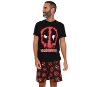 Marvel Pyjama court Deadpool pour homme, Noir , S
