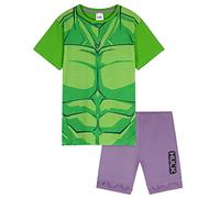 Marvel Pyjama Enfant Garcon, Ensembles de Pyjama Garçon Super Héros, Pyjama Spiderman Avengers Captain America Hulk, Pyjashort Garcon, Tailles 2-14 Ans (Vert Hulk, 7-8 Ans)