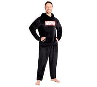 Marvel Pyjama Homme - Ensemble de Pyjama Homme Polaire (Noir, M)
