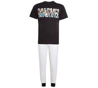 Marvel Pyjama pour homme et adolescent, t-shirt à manches courtes + ensemble cadeau, Noir , S