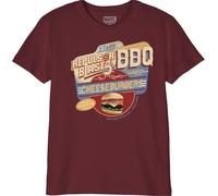 Marvel « Repulsor Blast BBQ Cheese Burger » BOMARCOTS195 T-Shirt Garçon, Burgundy, Taille 14 Ans