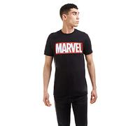 Marvel Comics-Logo Core T-Shirt, Noir, XXL Homme