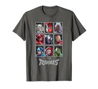 Marvel Rivals Character Grid T-Shirt, Homme, Asphalte, L