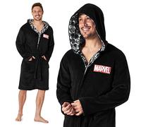 Marvel Robe de Chambre Homme - Peignoir Homme Polaire - Avengers (Noir, 3XL)