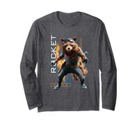 Marvel Rocket Raccoon Avengers Endgame Info Portrait Manche Longue