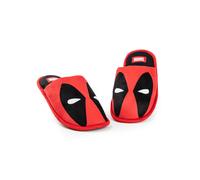Marvel Pantoufles Deadpool pour hommes | Deadpool Mask Character Graphic Mules d'intérieur pour adultes en rouge Comics Superhero Slip On House Chaussures | Wade Wilson Cadeau de marchandise, 43-44 EU