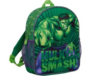 Marvel Sac à dos 3D incroyable Hulk pour enfants, pour l'école, le déjeuner, le voyage, Taille unique