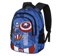 marvel Sac à dos 'Captain America Gears-PLUS Running' bleu / rouge / blanc, Taille One Size