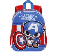 marvel Sac à dos 'Captain America Let's go-Small 3D' bleu / mélange de couleurs, Taille One Size