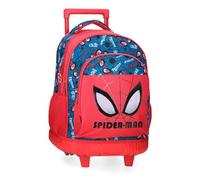 Marvel Sac à dos Disney Spiderman authentique, en polyester, bretelles larges et réglables, double compartiment, par Joumma Bags.