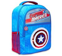 Marvel Sac à Dos Enfant Cartable Scolaire Garçon CP Primaire (Bleu)