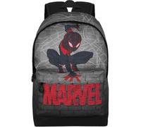 marvel Sac à dos 'Spiderman Spin-Fan Hs 2.2 ' gris / rouge foncé / noir / blanc, Taille One Size