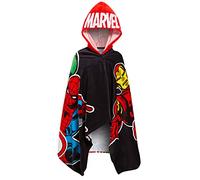 Marvel Serviette à Capuche Avengers pour Enfants Spider-Man Hulk Captain America Poncho de Plage et de Bain Robe