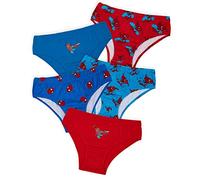 Marvel Slips Garçon 5 Paquet, Doux et Respirant Coton sous Vetement Enfants (Bleu/Rouge, 5-6 Ans)